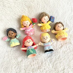 Fisher Price Little People Disney Princess Lot Of 6 Belle Bo Peep Tiana Ariel